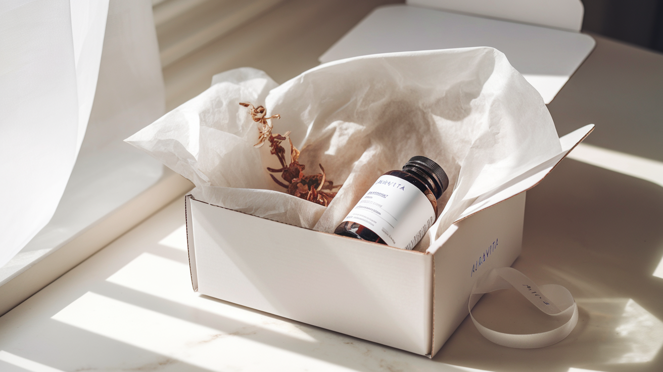 Balenie a doručenie objednávky Auravita Glow
